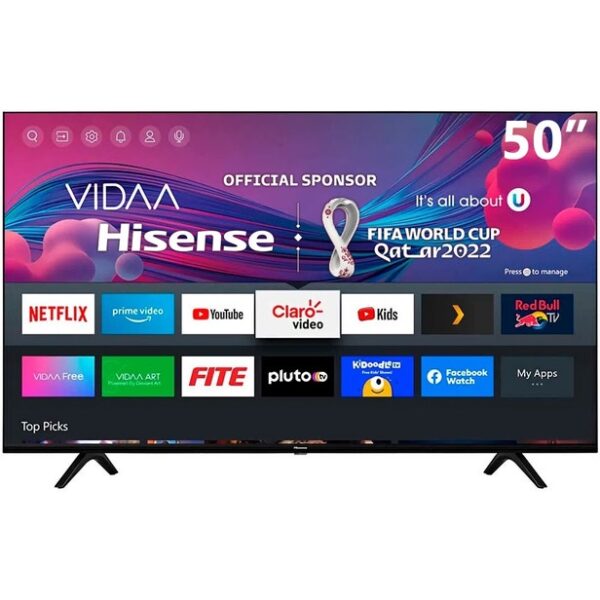 TV SMART LED 50" HISENSE 50A6K VIDAA 4K HDMI/BT/WIFI