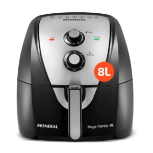 AIR FRYER - MEGA FAMILY - 8L BLACK / INOX